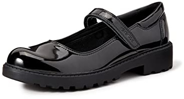 Geox Girls J Casey P Ballerina, Black, 11 UK