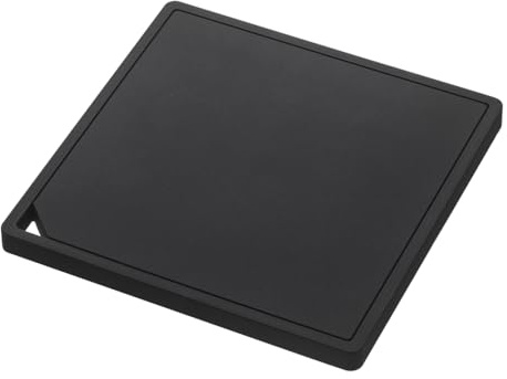 Yamazaki 2953 Tower Silicone Pot Mat, Black, Silicone, 15 x 15 x 1 cm