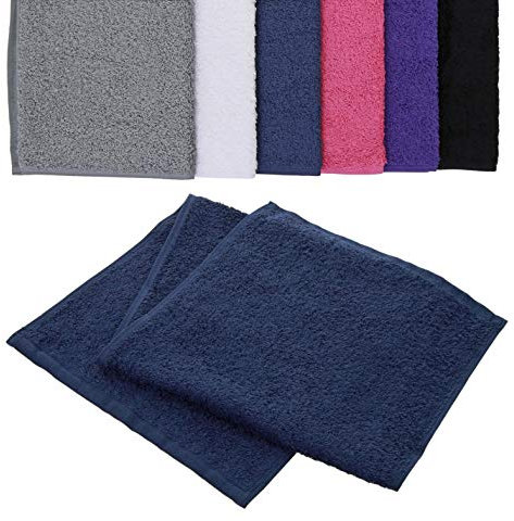 aztex 100% Cotton Deluxe Gym Towel, 30 x 90cm - Navy Blue