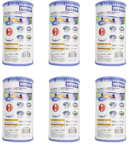 (Pack of 6) Intex 29000E/59900E Easy Set Pool Replacement Type A or C Filter Cartridge