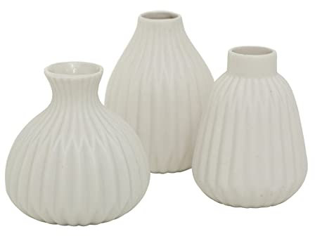 Boltze Vase Esko aus Porzellan, 11 cm hoch, weiß (Modell zufällig, 1 Stück)