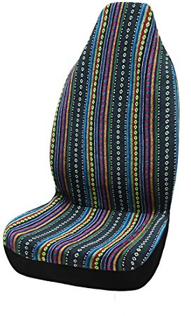 sourcing map Housse de Siège Voiture Universelle Couvre Siège pour Avant Couverture Ba-ja Protection Siège Véhicule Coloré#2 | Housse de siège de 54,6 x 54,6 cm, s'adapte à presque tous les sièges, 1 housse de siège