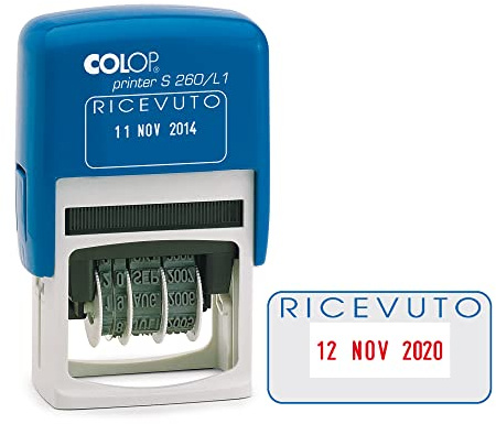 COLOP timbro datario + ricevuto s260 / l1 autoinc. colop blister