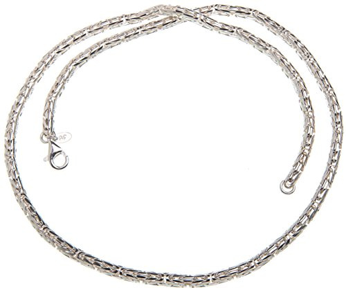 Silberketten Store runde Königskette Herren 925 Sterling Silber 4 mm Durchmesser I Männer Silberkette mit Karabiner Verschluss I nickelfrei und hochglanzpoliert