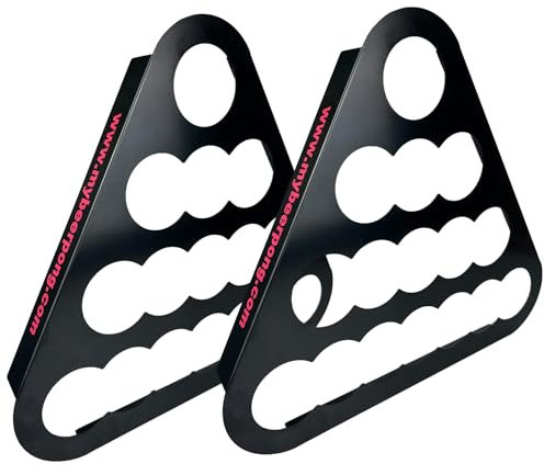 1 Paar Schwarze Beerpong Racks | 2 Bierpong Racks zum Halten der roten Becher | Stabile Metall Beer Pong Racks aus Aluminium