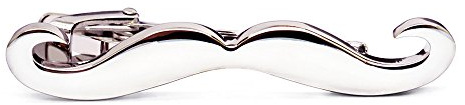 HONEY BEAR Mens Beard Tie Clip Bar Normal Size Skinny Boys Slim Moustache Gift 5.6cm Silver