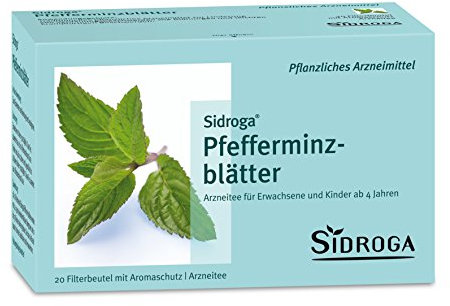 Sidroga® Pfefferminzblätter: Arzneitee mit den Blättern getrockneter Pfefferminze bei Verdauungsbeschwerden, 20 Teebeutel à 1,5 g