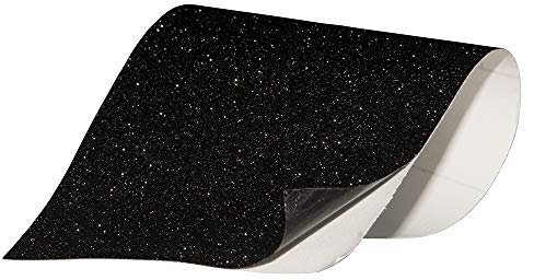 Neoxxim 8.69€/m2 Glitzer Folie Rau - SCHWARZ - 200 x 152 cm Auto Folie BLASENFREI selbstklebend flexibel Lackschutz Folie Deko Folie folieren Car Wrappig