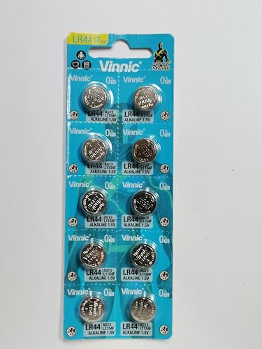Knopfzelle 10Stk. L1154 AG13 G13 LR44 1,5V Vinnic Batterie Alkaline Knopfzellen