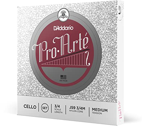 D'Addario J59-3/4M Pro Arte Cello Saitensatz Perlon/Aluminium 3/4 Medium