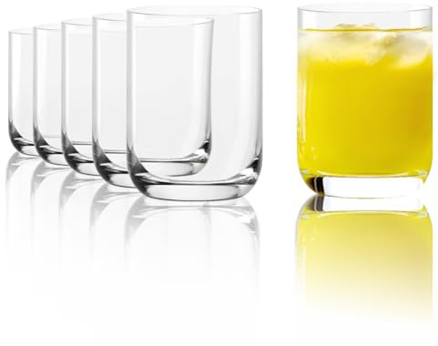 Stölzle Lausitz Vasos de Zumo Pequeños Classic Juego de 6, 180ml – Vasos de Cristal Elegantes para Zumo y Agua – Apto para Lavavajillas y Resistente, Hecho en Alemania