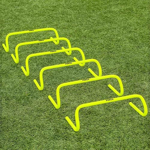 FORZA Haies de Vitesse [Lot de 6] – Entraînement Agilité et Coordination | Équipement Sport/Fitness Polyvalent | Hauteurs 15 cm, 23 cm ou 30 cm | Sac en Option