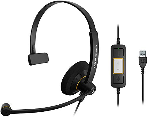 Sennheiser SC 30 - Monoauricular con micrófono, Color Negro