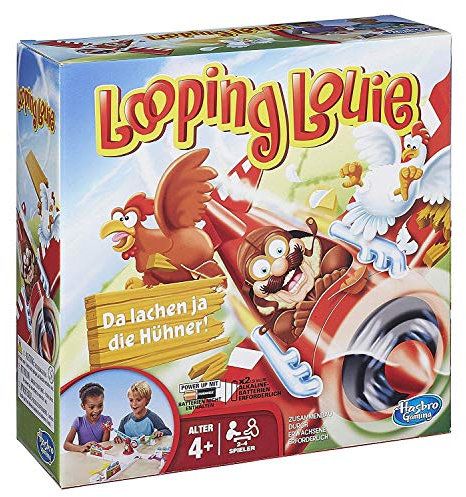 Hasbro Gaming Looping Louie, lustiges Gesellschaftsspiel für 2 bis 4 Spieler ab 4 Jahren und für die ganze Familie, Geschicklichkeitsspielzeug an, und als Wichtelgeschenk