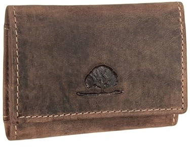 Greenburry Vintage Mini Portmonee Leder Geldbörse XXS braun | 10x7,5cm