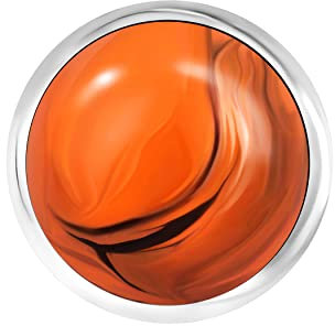 ANDANTE Marmor Chunk Click-Button Druckknopf (Terrakotta) für Chunk-Armbänder, Chunk-Ringe und andere Chunk-Accessoires