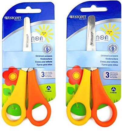Westcott Lot de 2 paires de ciseaux graduées pour enfants gauchers