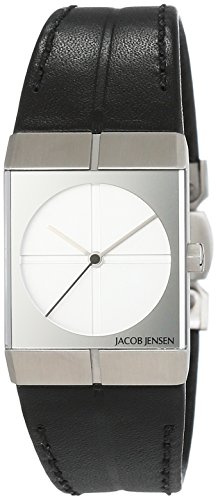 JACOB JENSEN Unisex-Armbanduhr JACOB JENSEN ICON Analog Quarz Leder JACOB JENSEN 242