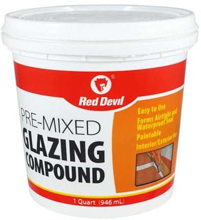 Red Devil 0664 Pre-Mixed Glazing Compound, 1 Quart