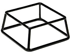 APS 33250 Buffetständer, Tellerständer, Schalenständer, mit Antirutschbeschichtung (PVC), 18 x 18 cm, Höhe 8 cm, Metall, schwarz
