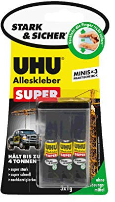 UHU Alleskleber SUPER, Tuben 3x1g