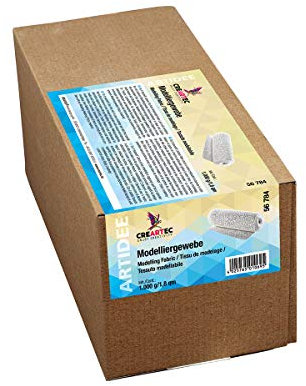 Artidee CREARTEC - Gipsbinden/Modellierbinden - sehr strapazierfähig - eignen Sich hervorragend für Körperabformungen - Babybauch - 1kg (1000g)