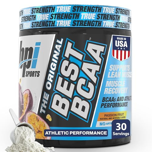 BPI Sports Best BCAA Powder - Muscle Recovery Support - Branched Chain Amino Acids | Building Blocks of Protein and Muscle - Post Workout Recovery – Hydration - Passion Fruit, 30 Servings