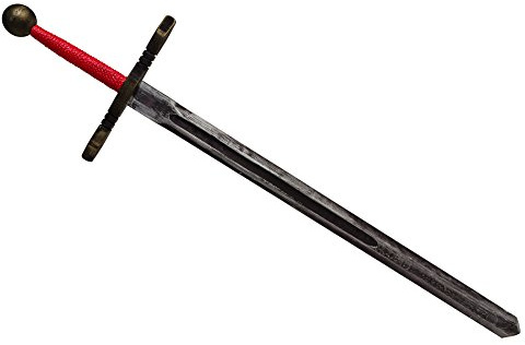 Master Of Trading Sword Excalibur - Giocattolo in legno per bambini/bambini, tema: cavaliere medievale, 102 cm, colore: rosso