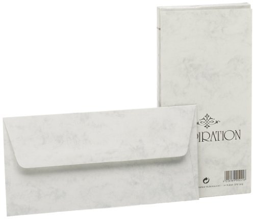 Rössler Papier 20320814 - Inspiration - Briefumschlagpack 20/DL m. Sf., grau | Briefumschläge ohne Fenster DIN lang für Briefpapier, Einladungen, Glückwunsch- und Hochzeitskarten