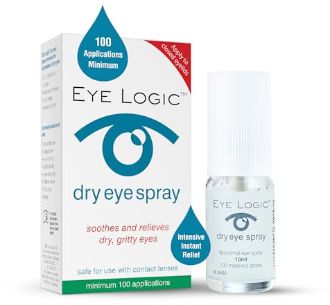 Eye Logic Spray para ojos secos | Alivio eficaz probado de ojos secos, irritados y cansados | Fácil aplicación | Mínimo 100 aerosoles | 10 ml