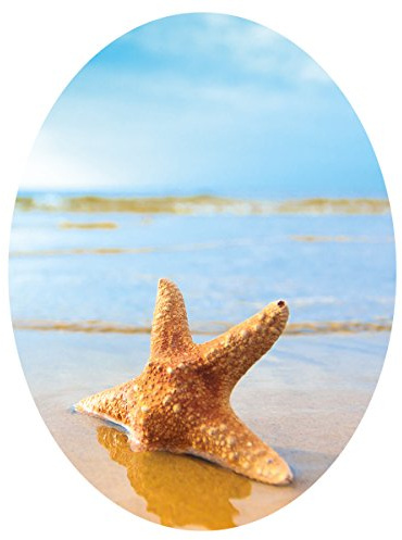 WANDKINGS WC Sticker Starfish on The Beach Deckel Aufkleber 30 x 40 cm