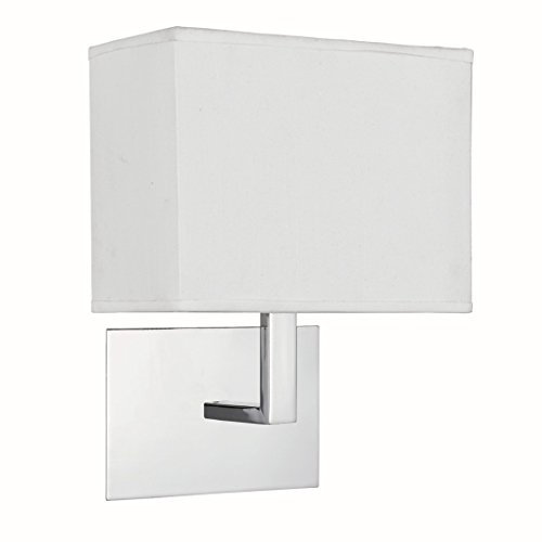 Licht-Erlebnisse Wandleuchte in Chrom Bauhaus 1xE27 bis zu 60 Watt 230V aus Metall & Stoff Schlafzimmer Küche Wohnzimmer Esszimmer Lampe Leuchten Beleuchtung