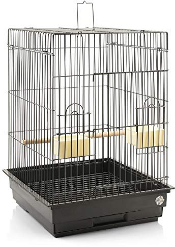 Montana Cages | Transportkäfig EOS ca. 44 x 44 x 68 cm Antik für Großsittiche & Papageien, Vogelkäfig für den Transport