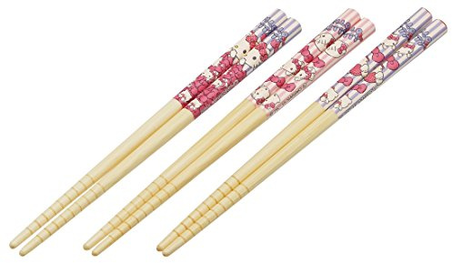 Hello Kitty Bambus-Essstäbchen, 3-teiliges Set