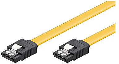 Wentronic HDD S-ATA Kabel 1,5GBs/3GBs/6GBs (S-ATA L-Type auf L-Type) 0,7m gelb
