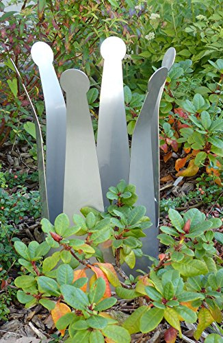 ARTTEC Design Krone M (Ø20 x H40 cm) Pflanzkübel und Rankhilfe, Deko aus Edelstahl für Garten, Balkon & Terrasse - Metall Deko zum Aufstellen - Made in Germany