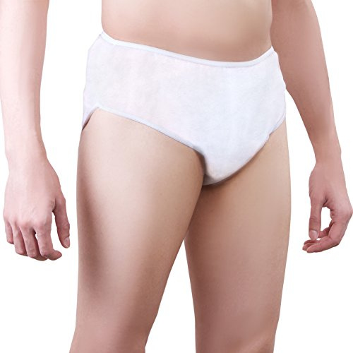 One-Wear Slip Uomo Monouso in Polipropilene Non Tessuto, Bianco XL 5 Pezzi