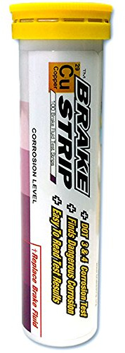 Phoenix Systems (3001-B) Brake Fluid Test Strips, 100 Test Strips Per Tube, BrakeStrip, FASCAR, Copper,White