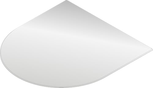 HARK Kamin Bodenplatte aus Glas 1230 x 1300 x 8 mm – Funkenschutzplatte mit Facettenschliff – Bodenschutz für Kaminofen & Stahlofen – Sicherheitsglas zum Schutz vor Glut, Asche & Funkenflug