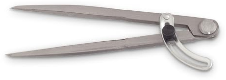 KS TOOLS 300.0416 Pointu Compas avec Stellbogen, 200 mm Couleur