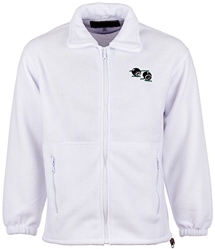 Sians Fashions Anti Pill Fleece Bowling Jacket with Embroidered Bowls Bowlers Logo (3X-Large, White)