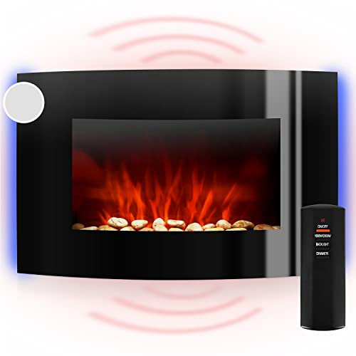 Klarstein Lausanne Wall-mountable fireplace Elettrico Nero