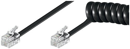 Telefonhörer-Spiralkabel 2xModularstecker RJ10 4P4C 4,0 m - 10 Stück