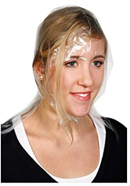 Comair 3040019 Einweg-Strähnenhaube transparent glatt, 50 Stück, 0.030 x 350 x 540 mm