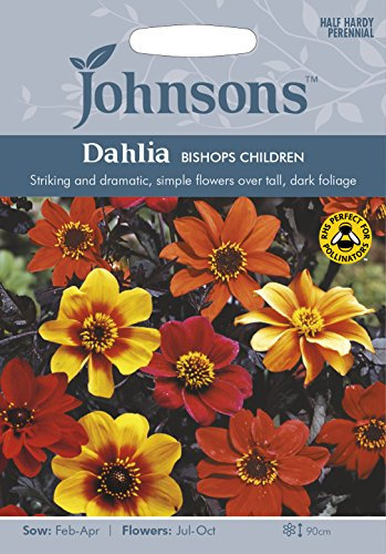 Johnsons 16949 Flower Seeds, Dahlia Bishops Children, Mixed