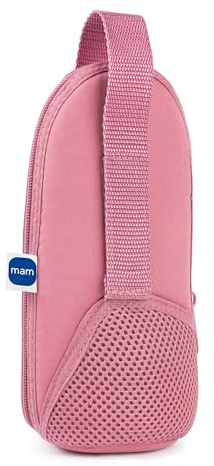 MAM Sac isotherme avec couche isolante pour garder les liquides au chaud et au froid, sac isotherme pour de nombreux biberons standard Rose