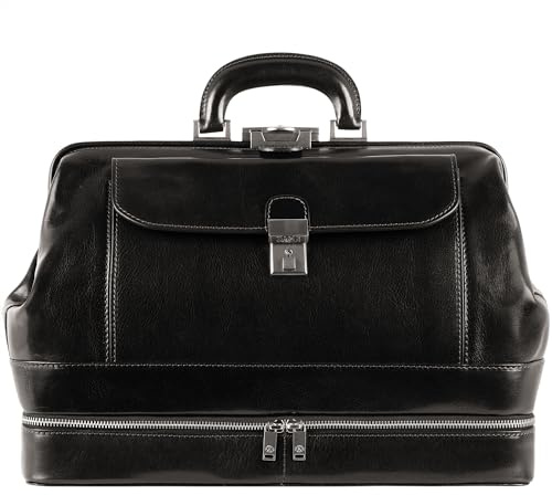 Time Resistance Arzttasche Leder - Arztkoffer - Doktortasche - Aus 100% Leder - Aktentasche für Ärzte - Businesstasche