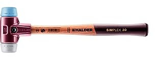 Halder 3013030 Simplex Soft-Face TPE-Mid/TPE-Soft Mallet, Multi-Colour, 30 mm