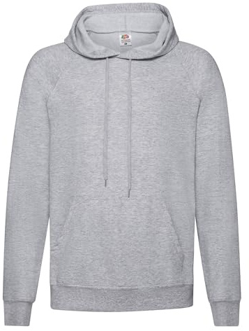 Fruit of the Loom Lightweight Hooded Sweat - Farbe: Heather Grey - Größe: L