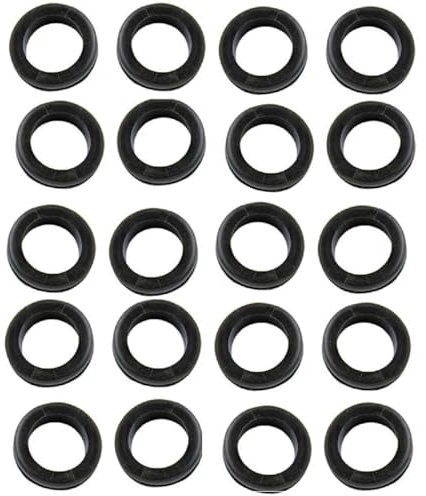 Merriway BH03777 (20 Pcs) Hole Grommet for Electrical Wall Surface and Back Boxes, 19mm (3/4 inch) - Pack of 20 Pieces, Black